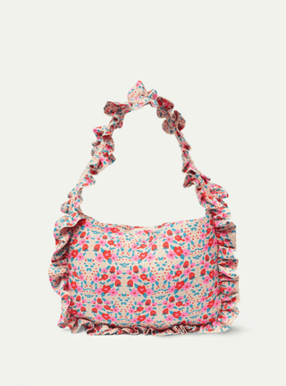 Frilly Floral Print Shoulder Bag - Sincerely Betty