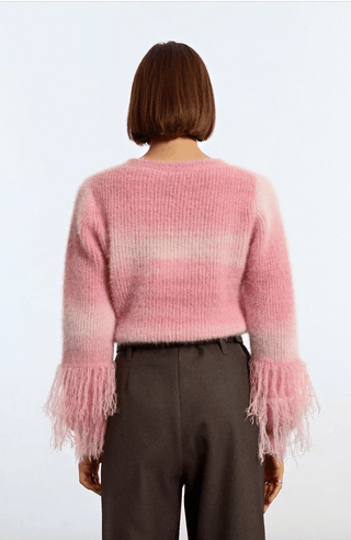 Fringe Sleeve Knit Sweater - Sincerely Betty