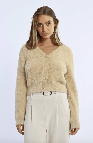 Fuzzy Knit Cardigan - Sincerely Betty