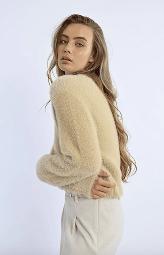 Fuzzy Knit Cardigan - Sincerely Betty