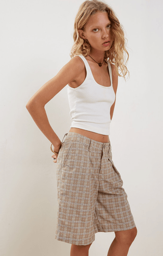Gail Long Checked Shorts - FINAL SALE - Sincerely Betty