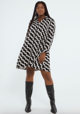 Geo Print Shirt Dress - FINAL SALE - Sincerely Betty
