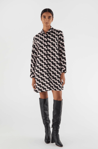 Geo Print Shirt Dress - FINAL SALE - Sincerely Betty