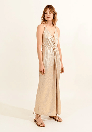 Gold Goddess Maxi Dress - Sincerely Betty