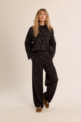 Leopard Drop Sleeve Sweater