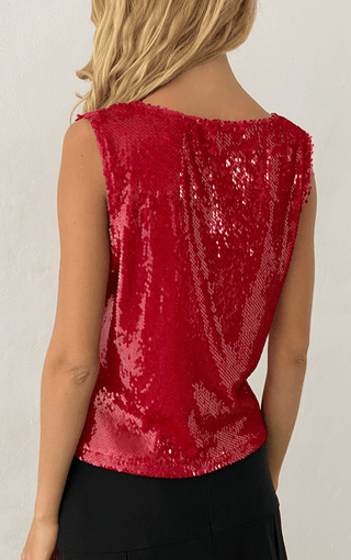 Hala Sleeveless Sequin Knit Top - Sincerely Betty