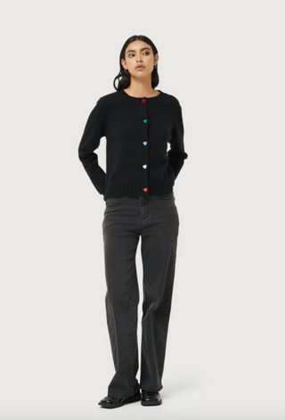 Heart Button Cardigan - Sincerely Betty