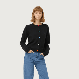 Heart Button Cardigan - Sincerely Betty
