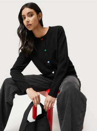 Heart Button Cardigan - Sincerely Betty