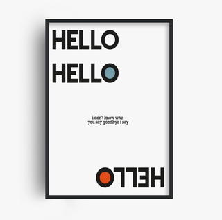 Hello Goodbye Beatles Retro Giclée Art Print - Sincerely Betty