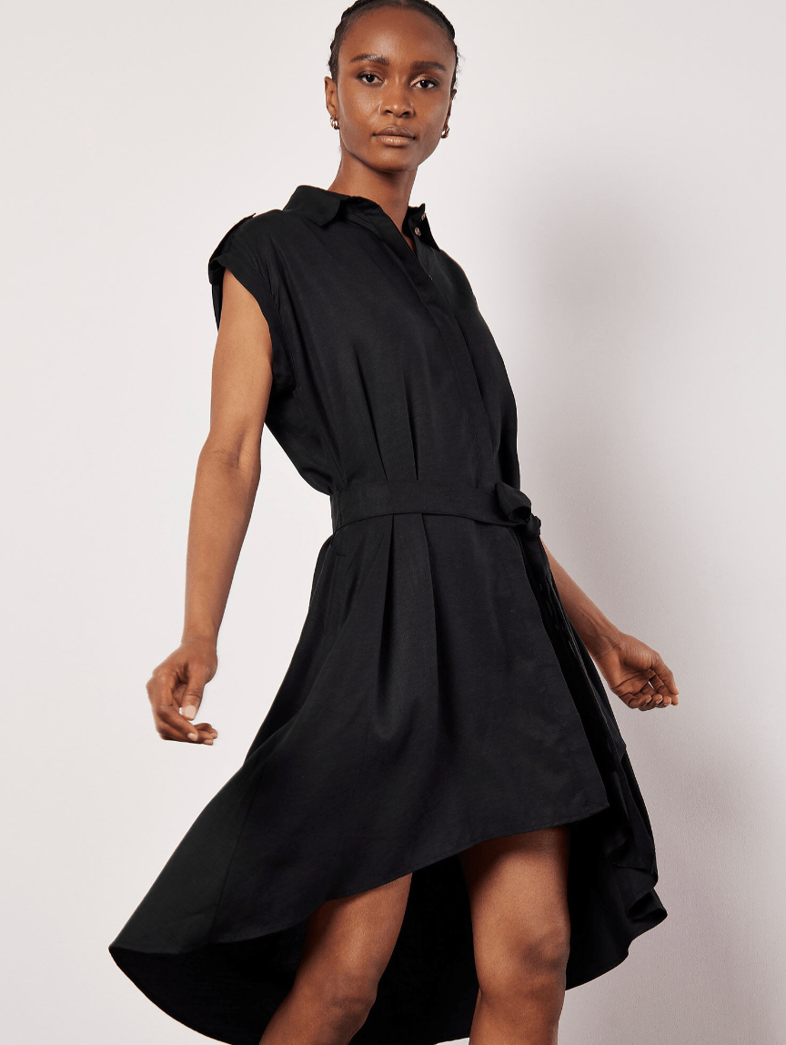 High-Low Shirt Dress - Sincerely Betty High-Low Shirt Dress - Sincerely Betty