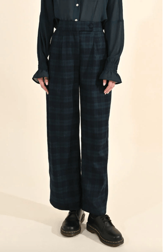 High Waisted Tartan Plaid Trousers - Sincerely Betty