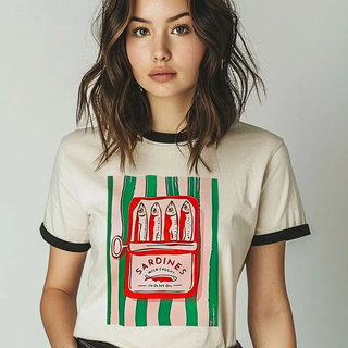Tinned Sardines Unisex Ringer Graphic Tee