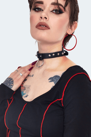 Jagged Stitched Hem Crop Top - FINAL SALE - Sincerely Betty