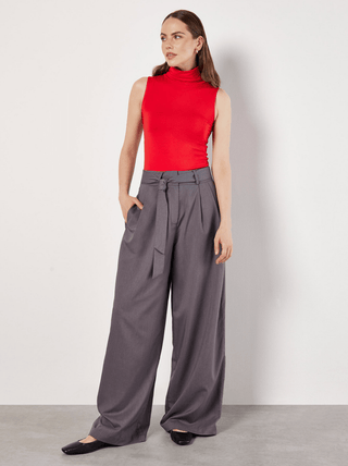 Jersey Sleeveless Roll Neck Top - Sincerely Betty