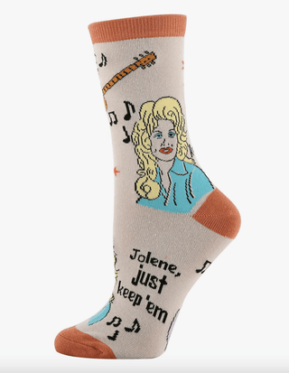Just Keep'em Jolene Crew Socks - Sincerely Betty