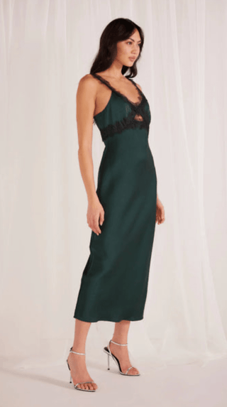 Lace Trim Midi Dress - Sincerely Betty