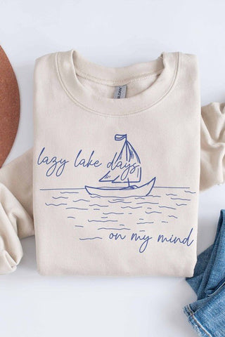 Lazy Lake Days Unisex Graphic Sweatshirt - Sincerely Betty