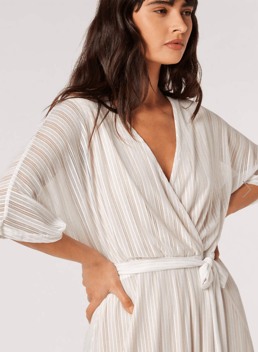 Lurex Mesh Kimono Midi Dress-FINAL SALE - Sincerely Betty Lurex Mesh Kimono Midi Dress-FINAL SALE - Sincerely Betty