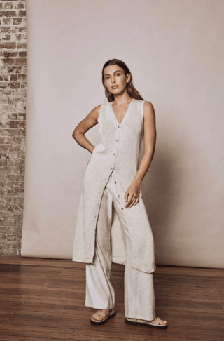 Maddy Longline Button Up Cardigan Vest - Sincerely Betty
