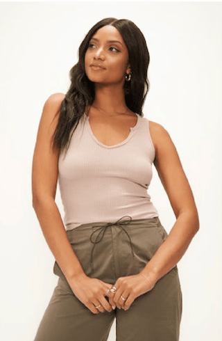 Madly Notch Ribbed Tank - Sincerely Betty