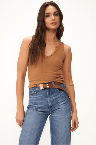 Madly Notch Ribbed Tank - Sincerely Betty