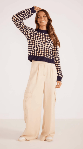 Meyer Crochet Knit Sweater - Sincerely Betty