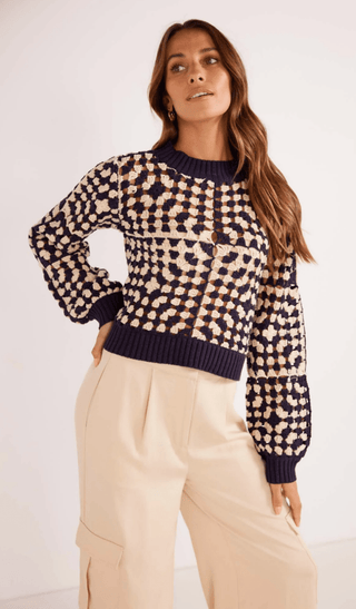 Meyer Crochet Knit Sweater - Sincerely Betty