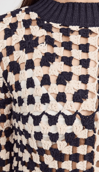 Meyer Crochet Knit Sweater - Sincerely Betty