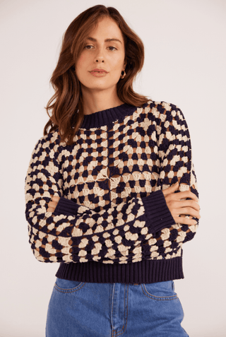 Meyer Crochet Knit Sweater - Sincerely Betty