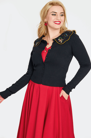 Midnight Mushroom Cardigan - Sincerely Betty