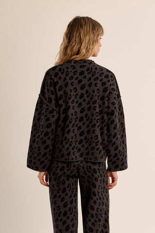 Leopard Drop Sleeve Sweater