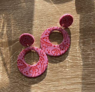 Mushroom Love 60s Earrings - FINAL SALE - Sincerely Betty