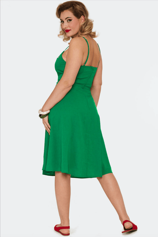 Mushroom & Moth Embroidered Flare Dress - Sincerely Betty
