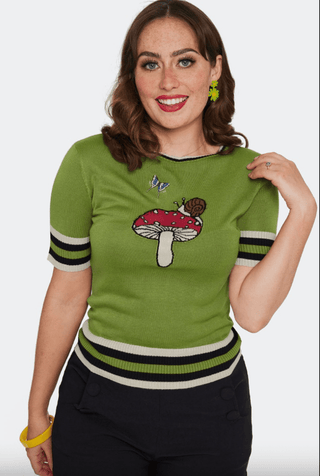 Mushroom & Moth Knit Top - Sincerely Betty