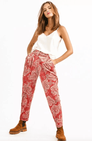 Paisley Pants in Terracotta - FINAL SALE - Sincerely Betty