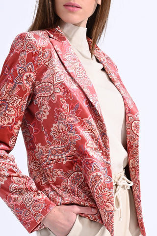 Paisley Velvet Blazer in Terracotta - FINAL SALE - Sincerely Betty