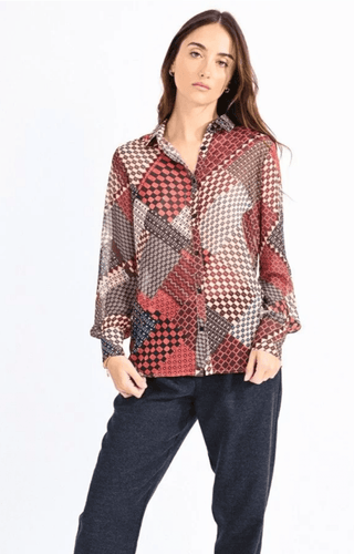 Patchwork Blouse - FINAL SALE - Sincerely Betty