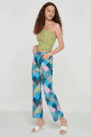 Patchwork Print Organic Pants - FINAL SALE - Sincerely Betty
