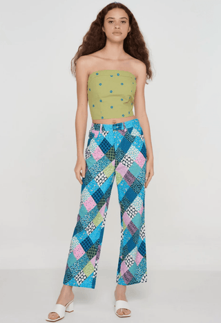 Patchwork Print Organic Pants - FINAL SALE - Sincerely Betty