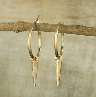 Punk Princess Gold Spike Hoop Earrings - FINAL SALE - Sincerely Betty