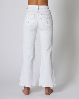 Classic Straight Ankle Denim in 80s White