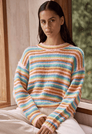 Rainbow Stripe Sweater - Sincerely Betty