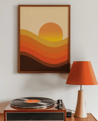 Retro Sunset Art Print - Sincerely Betty
