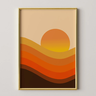 Retro Sunset Art Print - Sincerely Betty