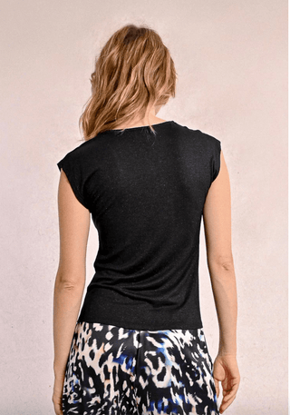 Rhinestone Trimmed V - Neck Top - Sincerely Betty