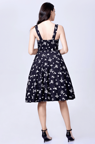 Robot Print Fit & Flare Dress - Sincerely Betty