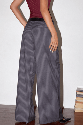 Sahara Pinstripe Trousers - Sincerely Betty