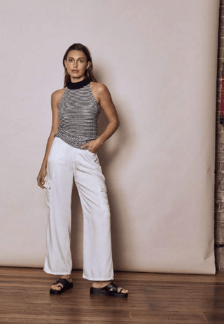 Sami Stripe Knit Halter Tank - FINAL SALE - Sincerely Betty