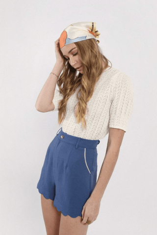 Scalloped Woven Shorts - FINAL SALE - Sincerely Betty